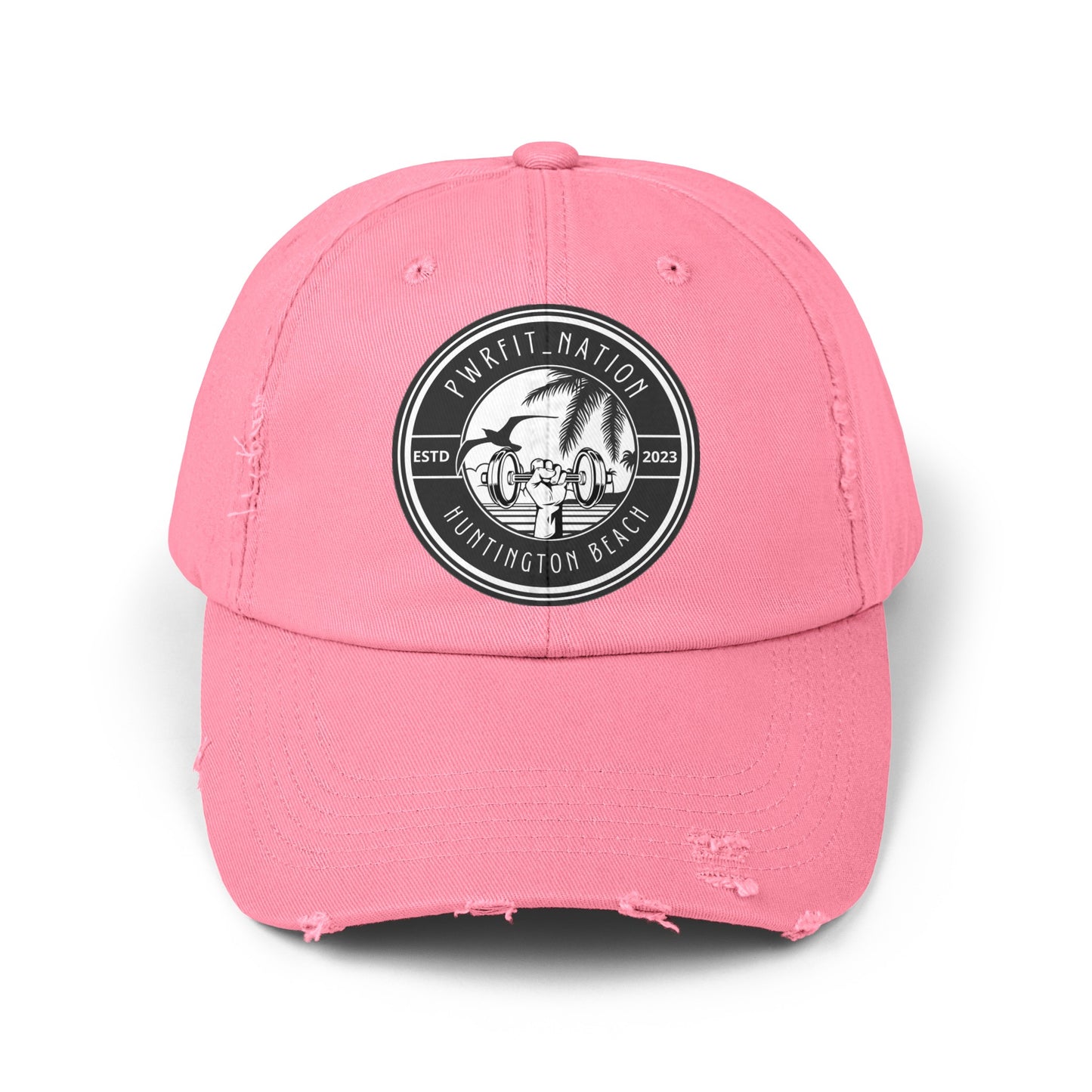 PWRFIT_NATION Unisex Distressed Cap